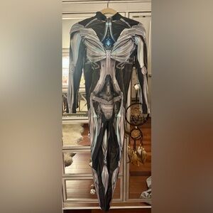 Badinka Robot Cyberpunk Bodysuit Costume - UV & Black-light reactive!